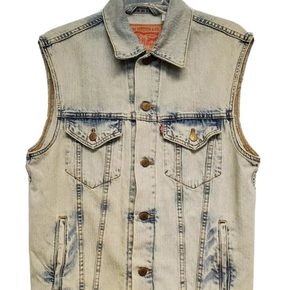 Levi's Other - MENS LEVIS WASHED OUT TRUCKER DENIM VEST MEDIUM